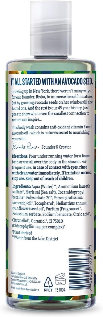 Faith in Nature Avocado Body Wash 400ml
