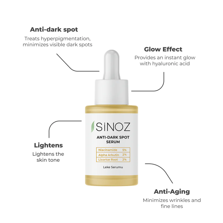SiNOZ Anti Dark Spot Serum 30 ml | with Niacinamide 5% Alpha Arbutin 2% Licorice Root 2%