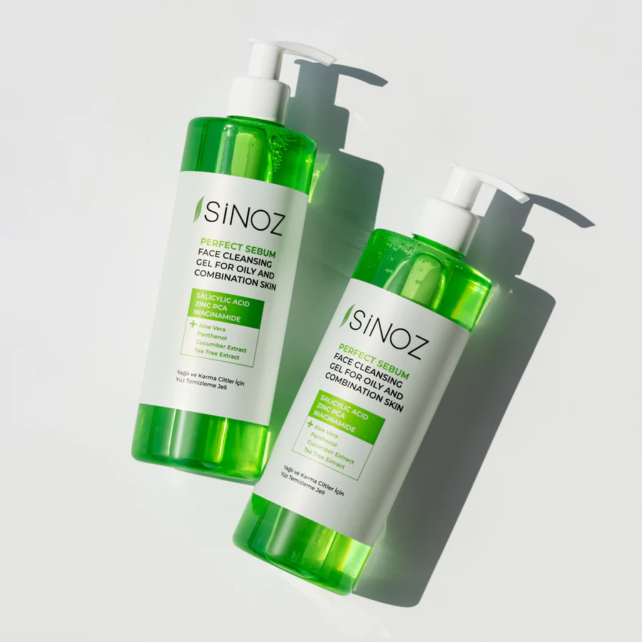 SiNOZ Perfect Sebum Face Cleansing Gel 400 ml | for Oily and Combination Skin
