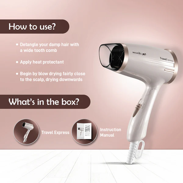 Ikonic Me Travel Express Hair Dryer 