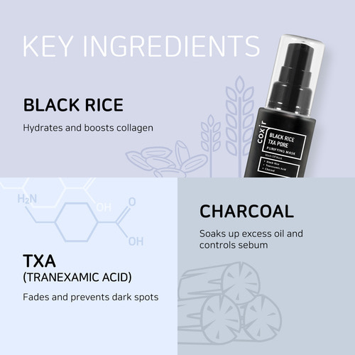 Coxir Black Rice TXA Pore Purifying Mask- 50ml