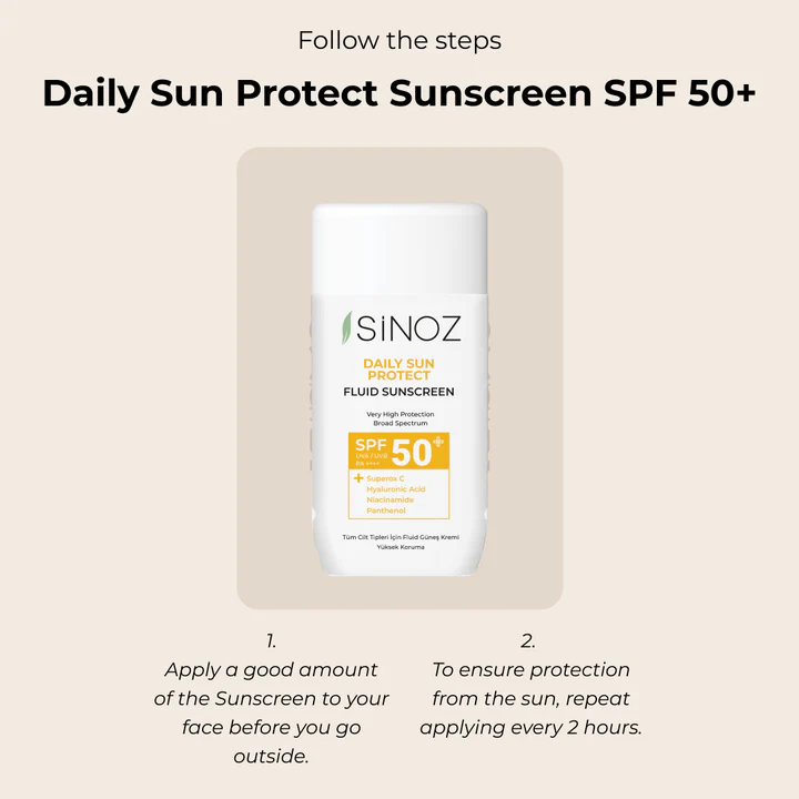 Sinoz Daily Sun Protect Fluid Sunscreen SPF 50 + 50ml