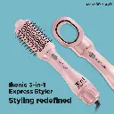 IKONIC ME 3 in 1 Express Styler 1200W (PINK) | Hot Air Blow Dryer | Volumizer | Ceramic Titanium coated barrel