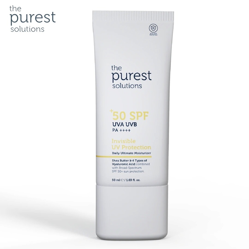 The Purest Solutions Invisible UV Protection Daily Intensive Moisturizer & Sunscreen SPF 50+ - 50ml
