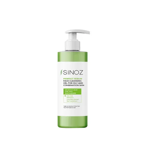 SiNOZ Perfect Sebum Face Cleansing Gel 400 ml | for Oily and Combination Skin